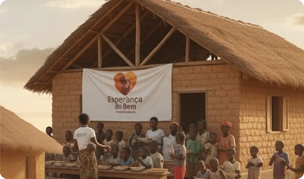 Voluntários do projeto Esperança do Bem em campo